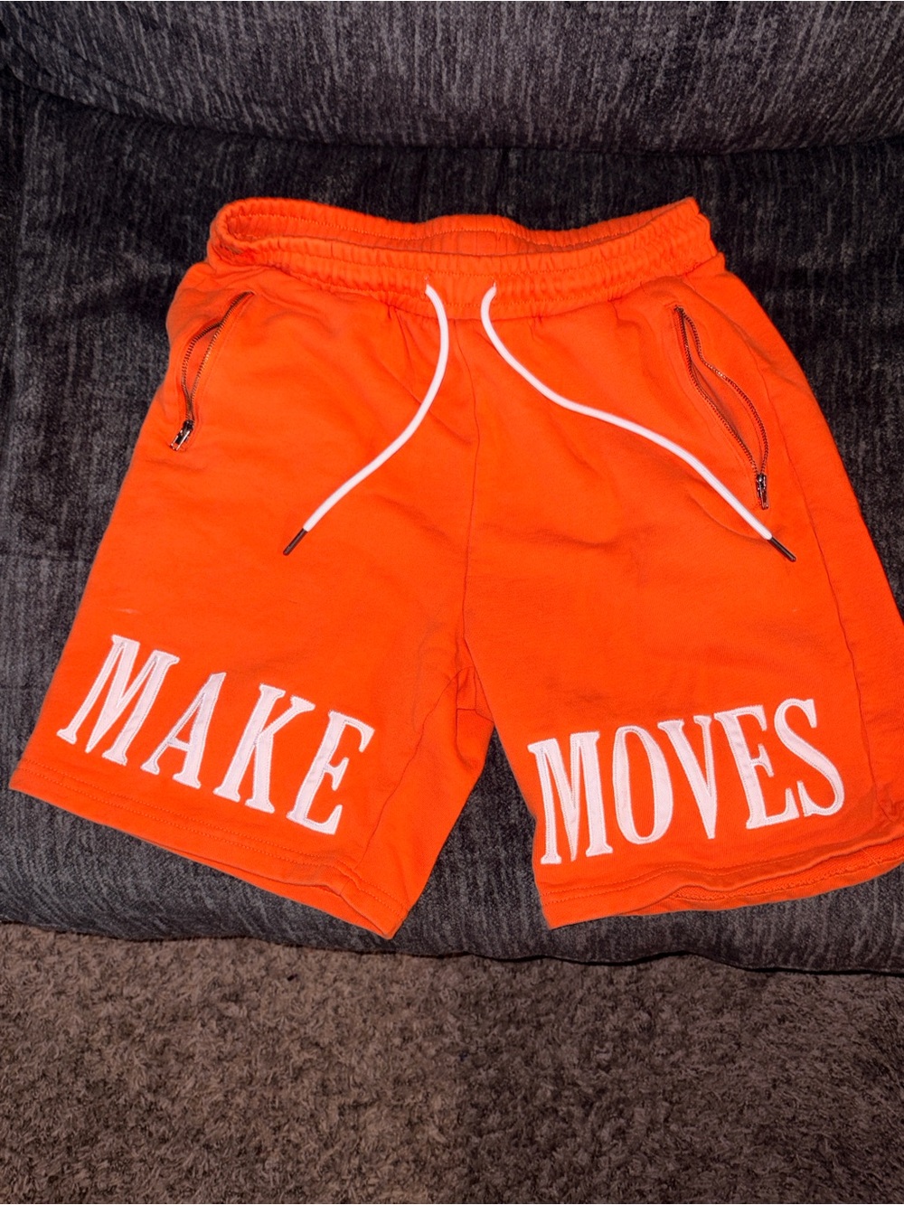 MAKE MOVES Orange Men's Drawstring Shorts